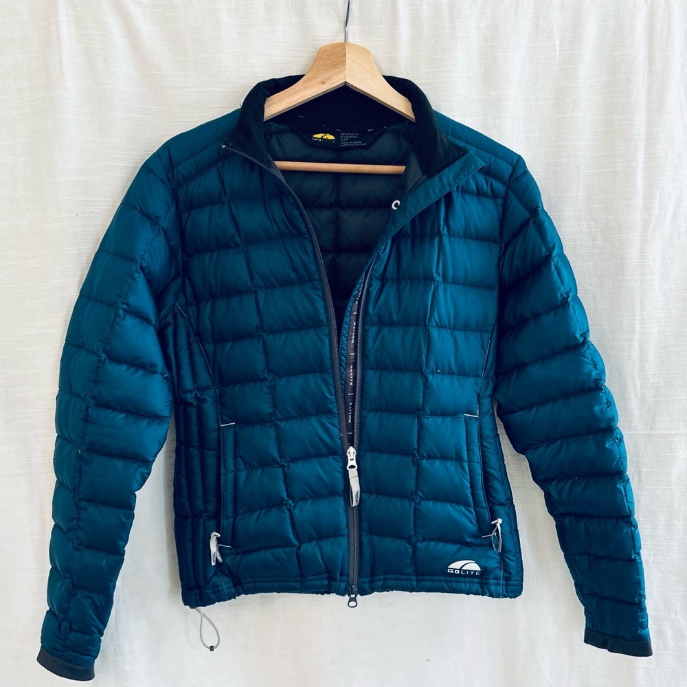 GoLite Women's Teal‎ 800 Goose Down Puffer Jacket cozy warm colorful